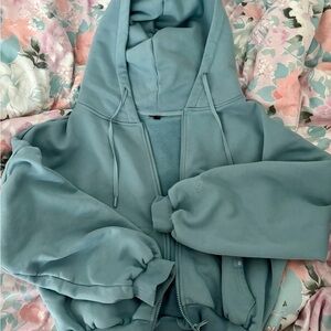 NWOT Popflex Active Cloud Hoodie Zip Up Jacket Blue Storm Size XXS / XS